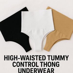 Tummy Control Shaping Thong – 3-Pack